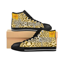 Load image into Gallery viewer, High-top Sneakers Yellow Leopard Adult Female