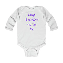 Load image into Gallery viewer, Infant “Laugh “ Long Sleeve Bodysuit