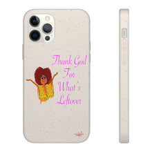 Load image into Gallery viewer, Purple Thank God For What’s Leftover Biodegradable Phone Case (5 - iPhone sizes and 3 - Samsung sizes)