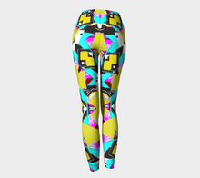 Load image into Gallery viewer, Maze Yellow Multi Adult Female Yoga Leggings