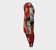 Load image into Gallery viewer, Butterfly Red Multi Adult Female Yoga Leggings