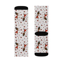 Load image into Gallery viewer, Choca Chocolate Baby Girl Adult Female Grey Sublimation Socks