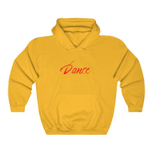 Load image into Gallery viewer, Dance Adult Female Heavy Blend™ Hooded Sweatshirt in Gold, Dark Chocolate, Ash, Forest Green, Dark Heather, Irish Green, Maroon, Royal, Sport Grey, White, Black