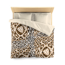 Load image into Gallery viewer, Easy Up Microfiber Duvet Cover with Cream Lining in Twin (Black/White), Queen (Brown/Black)