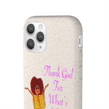 Load image into Gallery viewer, Purple Thank God For What’s Leftover Biodegradable Phone Case (5 - iPhone sizes and 3 - Samsung sizes)