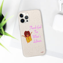 Load image into Gallery viewer, Purple Thank God For What’s Leftover Biodegradable Phone Case (5 - iPhone sizes and 3 - Samsung sizes)