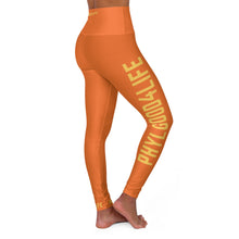 Load image into Gallery viewer, Orange Adult Female High Waisted Yoga Leggings