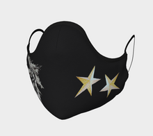 Load image into Gallery viewer, Heat Black/White Star Male Face Mask in Adult, Youth