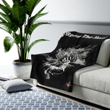 Load image into Gallery viewer, Heat Black/White Bring It Velveteen Plush Blanket in 30”x40”, 50”x60”, 60”x80”