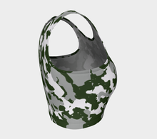 Load image into Gallery viewer, Camouflage Green Multi Female Yoga Top in Adult