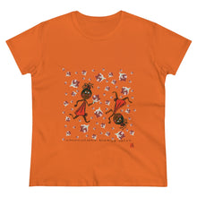 Load image into Gallery viewer, Choca Chocolate Baby Girl Adult Female Women's Heavy Cotton Tee in White, Daisy, Irish Green, Navy, Purple, Royal, Sport Grey, Azalea Black, Orange