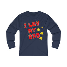 Load image into Gallery viewer, Love Bro Adult Female Fitted Long Sleeve Tee in White, Black, Sport Grey, Navy, Red