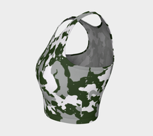 Load image into Gallery viewer, Camouflage Green Multi Female Yoga Top in Adult