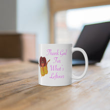 Load image into Gallery viewer, Purple Thank God For What’s Leftover Mug 11oz