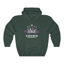 Load image into Gallery viewer, Crown Adult Female Heavy Blend™ Hooded Sweatshirt in Red, Gold, Light Pink, Dark Chocolate, Forest Green, Military Green, Carolina Blue, Heliconia, Irish Green, Maroon, Purple, Royal, Spot Grey, Black, Orange