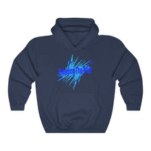 Load image into Gallery viewer, Heat Blue Adult Male Heavy Blend™ Hooded Sweatshirt in Black, Charcoal, Dark Heather, Navy, Purple, Royal