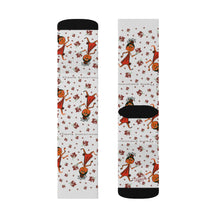 Load image into Gallery viewer, Chocolate Baby Girl Adult Female Grey Sublimation Socks