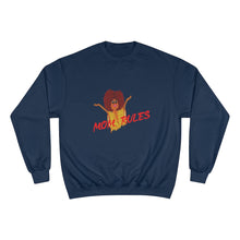 Load image into Gallery viewer, Red Mom Rules Adult Female Champion Sweatshirt (5 Colors)
