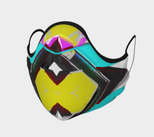 Load image into Gallery viewer, Maze Yellow Multi Female Face Mask in Adult, Youth