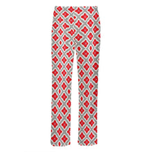 Load image into Gallery viewer, Grey On Red Silk Adult Male Lounge Pants