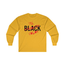 Load image into Gallery viewer, Black My Favorite Color Adult Male Ultra Cotton Long Sleeve Tee in White, Gold, Sport Grey, Dark Chocolate, Ash, Carolina Blue, Royal, Purple