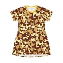 Load image into Gallery viewer, Cosmic Brown/Tan Adult Female T-Shirt Dress