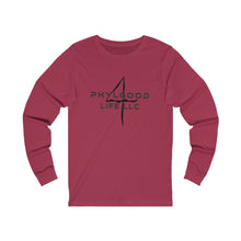 Load image into Gallery viewer, Phylgood Green Adult Female Jersey Long Sleeve Tee in White, Red, Cardinal, Athletic Heather