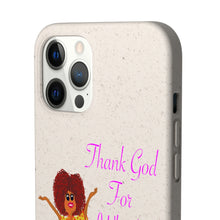 Load image into Gallery viewer, Purple Thank God For What’s Leftover Biodegradable Phone Case (5 - iPhone sizes and 3 - Samsung sizes)