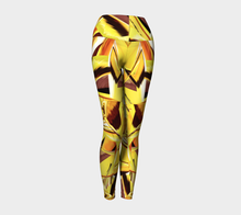 Load image into Gallery viewer, Bold Gold Adult Female Splash Yoga Leggings
