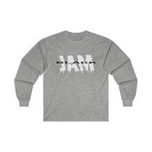 Load image into Gallery viewer, Black Jam Adult Male Ultra Cotton Long Sleeve Tee in Sport Grey, Ash, Royal, Purple