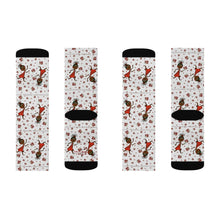 Load image into Gallery viewer, Choca Chocolate Baby Girl Adult Female Grey Sublimation Socks