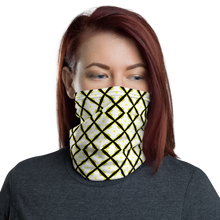 Load image into Gallery viewer, Crossing Over Black/Yellow Adult Female Neck Gaiter