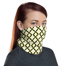 Load image into Gallery viewer, Crossing Over Black/Yellow Adult Female Neck Gaiter