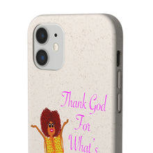 Load image into Gallery viewer, Purple Thank God For What’s Leftover Biodegradable Phone Case (5 - iPhone sizes and 3 - Samsung sizes)