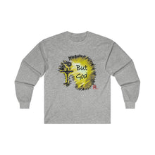 Load image into Gallery viewer, But God Adult Male Ultra Cotton Long Sleeve Tee in White, Sport Grey, Ash, Forest Green, Dark Heather