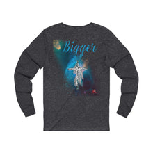 Load image into Gallery viewer, Bigger Adult Male Jersey Long Sleeve Tee in Black, Black Heather, Athletic Heather, Dark Grey Heather