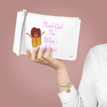 Load image into Gallery viewer, Purple Thank God For What’s Leftover Clutch Bag