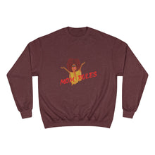 Load image into Gallery viewer, Red Mom Rules Adult Female Champion Sweatshirt (5 Colors)
