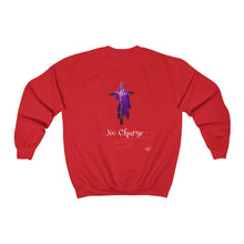 Load image into Gallery viewer, No Charge Adult Female Heavy Blend™ Crewneck Sweatshirt in Purple, Antique Sapphire, Forest Green, Dark Heather, Maroon, Navy, Orange, Red, Black