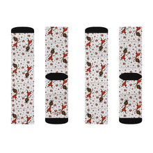 Load image into Gallery viewer, Choca Chocolate Baby Girl Adult Female Grey Sublimation Socks