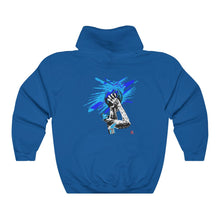 Load image into Gallery viewer, Heat Blue Adult Male Heavy Blend™ Hooded Sweatshirt in Black, Charcoal, Dark Heather, Navy, Purple, Royal