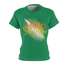 Load image into Gallery viewer, Hello Sunshine Green Adult Female Tee
