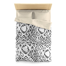 Load image into Gallery viewer, Easy Up Microfiber Duvet Cover with Cream Lining in Twin (Black/White), Queen (Brown/Black)