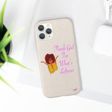 Load image into Gallery viewer, Purple Thank God For What’s Leftover Biodegradable Phone Case (5 - iPhone sizes and 3 - Samsung sizes)