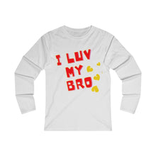 Load image into Gallery viewer, Love Bro Adult Female Fitted Long Sleeve Tee in White, Black, Sport Grey, Navy, Red