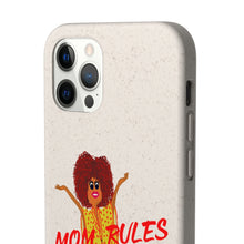 Load image into Gallery viewer, Red Mom Rules Biodegradable Phone Case (5 - iPhone sizes and 3 - Samsung sizes)