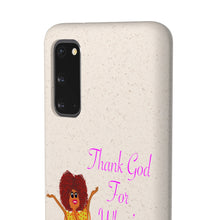 Load image into Gallery viewer, Purple Thank God For What’s Leftover Biodegradable Phone Case (5 - iPhone sizes and 3 - Samsung sizes)