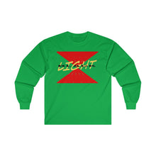 Load image into Gallery viewer, Black Light Adult Female Ultra Cotton Long Sleeve Tee in White, Gold, Green