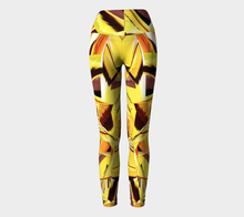 Load image into Gallery viewer, Bold Gold Adult Female Splash Yoga Leggings