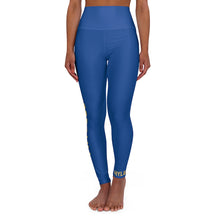 Load image into Gallery viewer, Blue Adult Female High Waisted Yoga Leggings